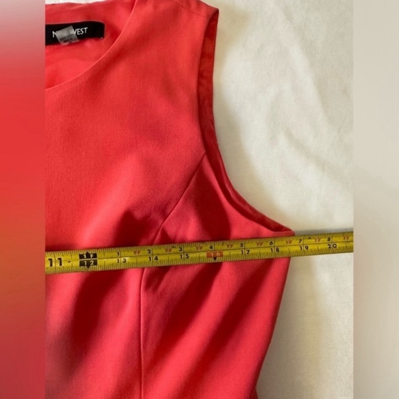 Nine West Coral Striped Box Pleat Dress - Picture 6 of 8